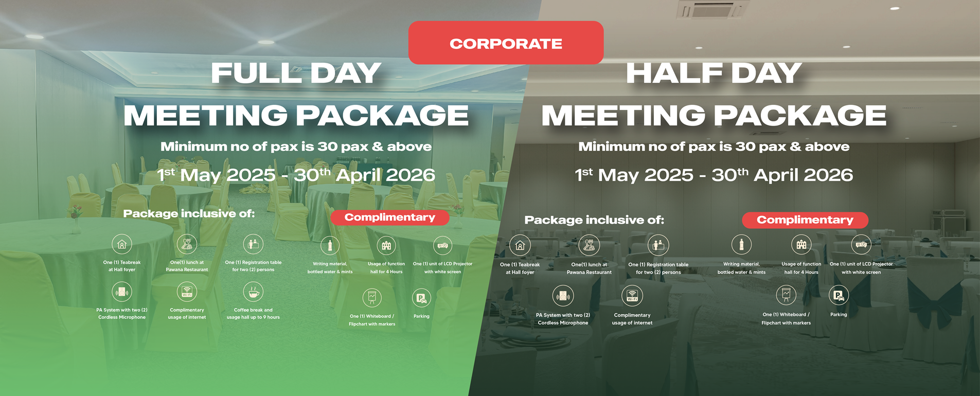 Full day Half day meeting package